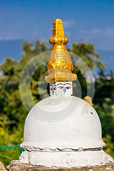 Stupa and prayer flags in Nepal