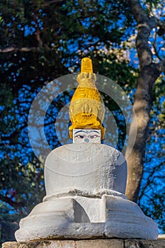 Stupa and prayer flags in Nepal