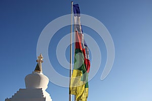 Stupa and praying flags