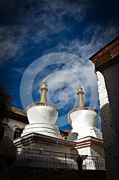 A Stupa of Tashilompu Monastery Shigaste Tibet