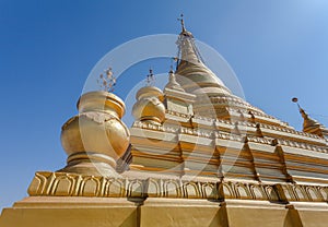 Stupa view of Kuthodaw pagoda, Mandalay, Myanmar