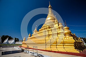 Stupa view of Kuthodaw pagoda, Mandalay, Myanmar