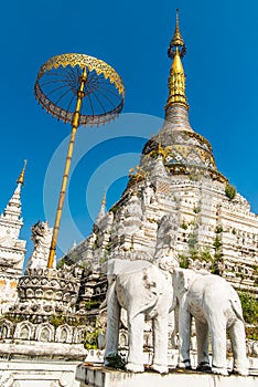 Stupa at Wat Saen Fang temple in Chiang Mai, Thailand.