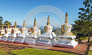 Stupas at Chagdud Gonpa Khadro Ling Buddhist Temple - Tres Coroas, Rio Grande do Sul, Brazil