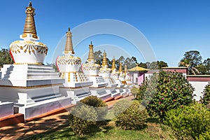 Stupas at Chagdud Gonpa Khadro Ling Buddhist Temple - Tres Coroas, Rio Grande do Sul, Brazil