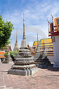 Stupas in Wat Po, photo