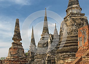 Stupas of Wat Si Sanphet, Ayutthaya, Thailand