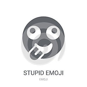 Stupid emoji icon. Trendy Stupid emoji logo concept on white background from Emoji collection