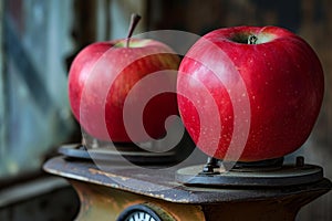 Sturdy Apples weight scales diet. Generate Ai