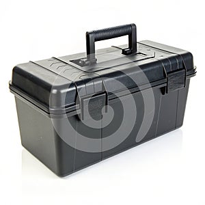 Black tool box isolated on white background