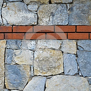 Sturdy blue and gray cut stone brick wall, seamless lined up