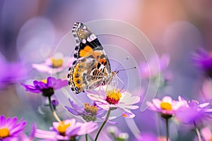 Sturdy Butterfly flowers. Generate AI photo