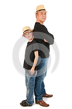 Sturdy father and son