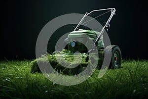 Sturdy Mower grass. Generate Ai