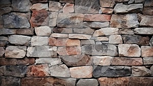 A sturdy and solid stone wall built with a combination of rocks and cement