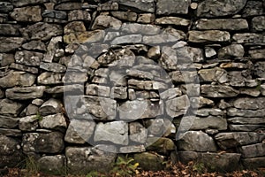 Sturdy Stone wall. Generate Ai photo