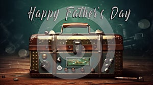 A sturdy tool box filled with essential tools, embodying the spirit of Father\'s Day