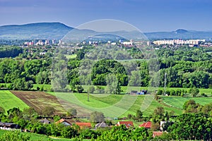 Sturovo from vineyards over  Kamenica nad Hronom village