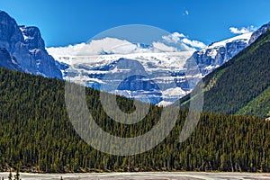 Stutfield Glacier on the Icefields Parkway in the Canadian Rockies