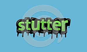 STUTTER background writing vector design