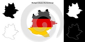 Stuttgart outline map photo