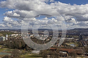 Stuttgart city skyline Germany