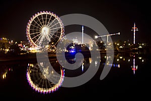 Attractions at the Volksfest in Stuttgart, Germany.