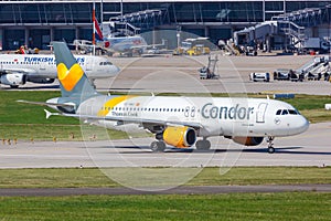 Condor Thomas Cook Airlines Balearics Airbus A320 airplane Stuttgart airport