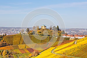 Stuttgart Grabkapelle grave chapel WÃÂ¼rttemberg Rotenberg autumn fall vineyard travel in Germany