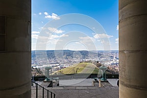 Stuttgart Landscape Germany TV Tower Vineyards Beautiful Blue Sk