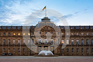 Stuttgart Schlossplatz Neues Schloss Closeup Entrance Empty Park