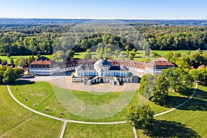 Stuttgart Solitude Castle aerial photo view architecture travel in Germany