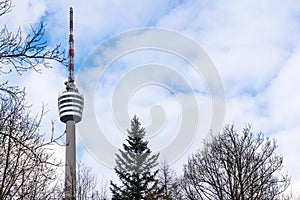 Stuttgart TV Tower Fernsehturm Monochrome View Germany Building