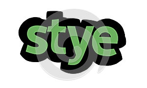 STYE background writing vector design on white background
