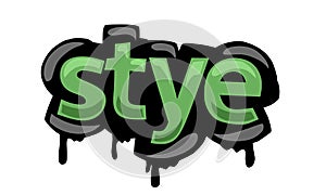 STYE writing vector design on white background