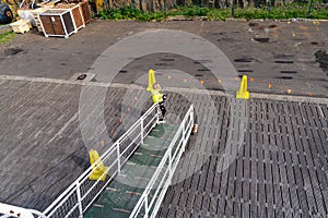 Boarding and loading dock point for the Ferry Baldur passengers to sail to Flatey Island