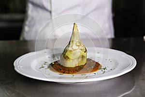 style boiled artichoke photo