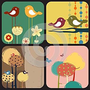 Of style design greeting cards