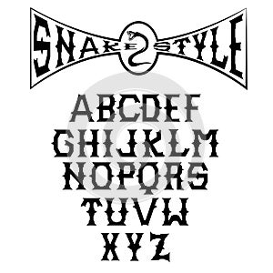 Style gothic alphabet