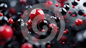 style molecules black and red