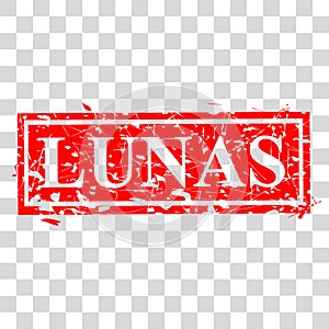 Vector Style of Rubber Stamp, Lunas, Paid in Indonesia Language, at transparent effect background photo