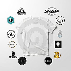 Style and shape including hexagons circles and abstract forms