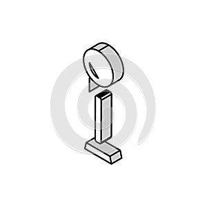 style table lamp isometric icon vector illustration
