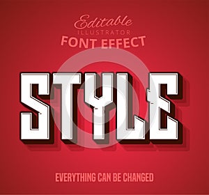 Style text, editable text effect