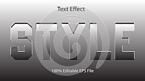 Style text effect eps file digital download