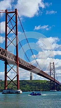 Styled on the Golden Gate, the impressive suspension bridge