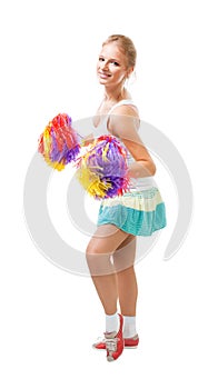 Styled professional woman cheer leader