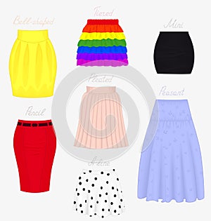 Styles of skirts photo