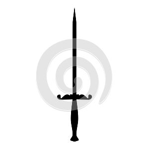 Stylet knife Stiletto icon black color vector illustration flat style image