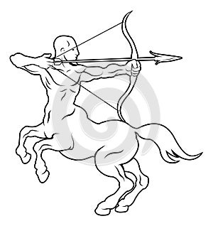 Stylised centaur archer illustration